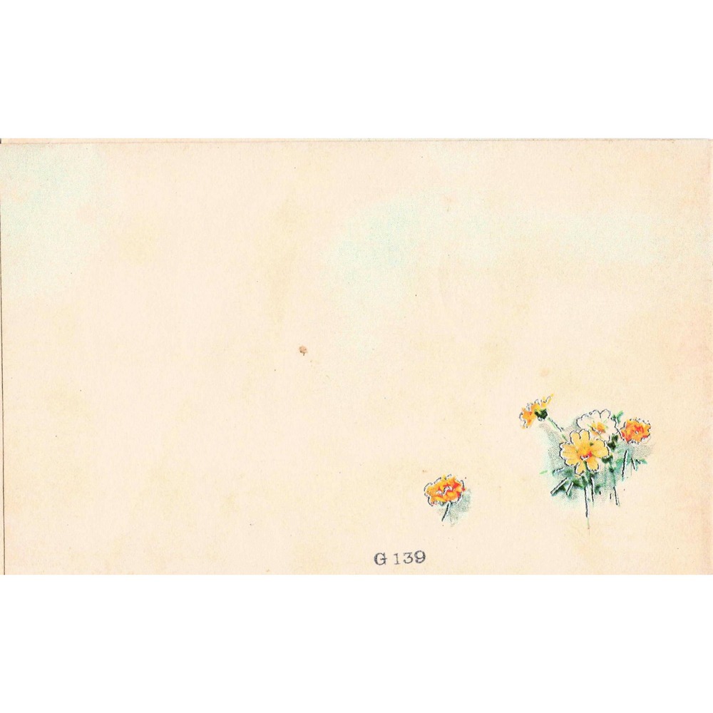 Vintage Your Birthday Postcard Hollyhocks Poppies Swallows Garden Flowers G 139 - Picture 2 of 2